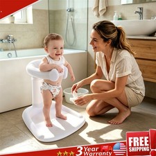 Adjustable Height Baby Bath Shower Stand with Anti-Slip Base, Portable Helper