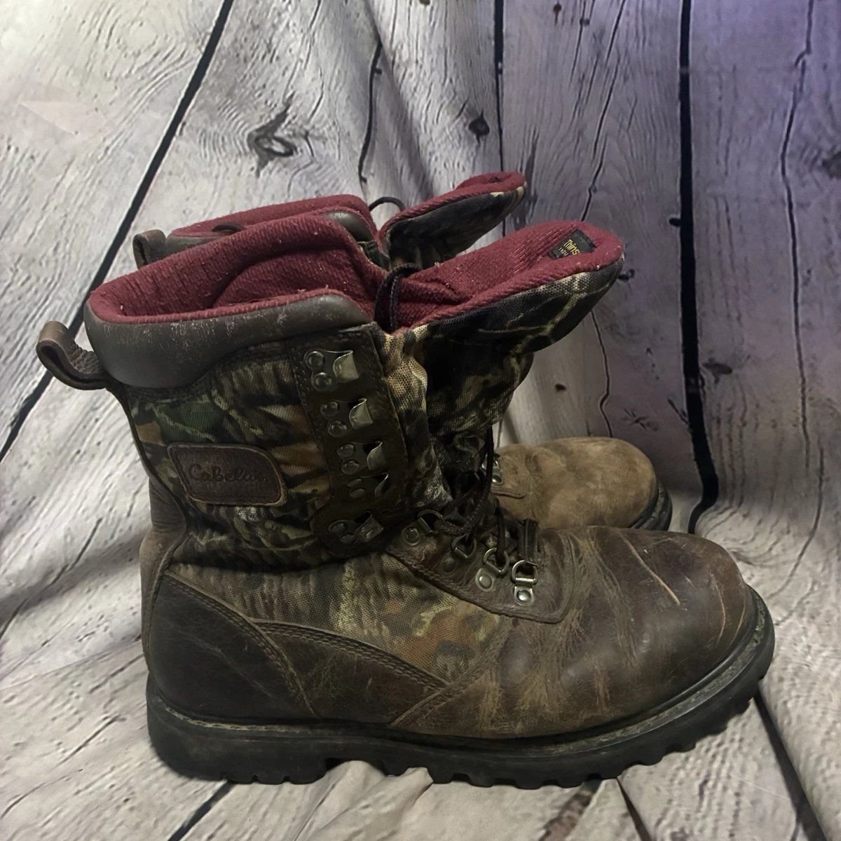 Bottes De Chasse Cabela's Treadfast – Homme 11 US – Cuir Marron – Imperméables Isolées