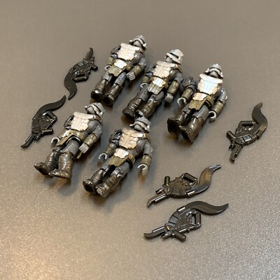 LOT 5 PCS Mega Bloks Construx Halo Figure Lance Brute Captain Chief Toys #A1