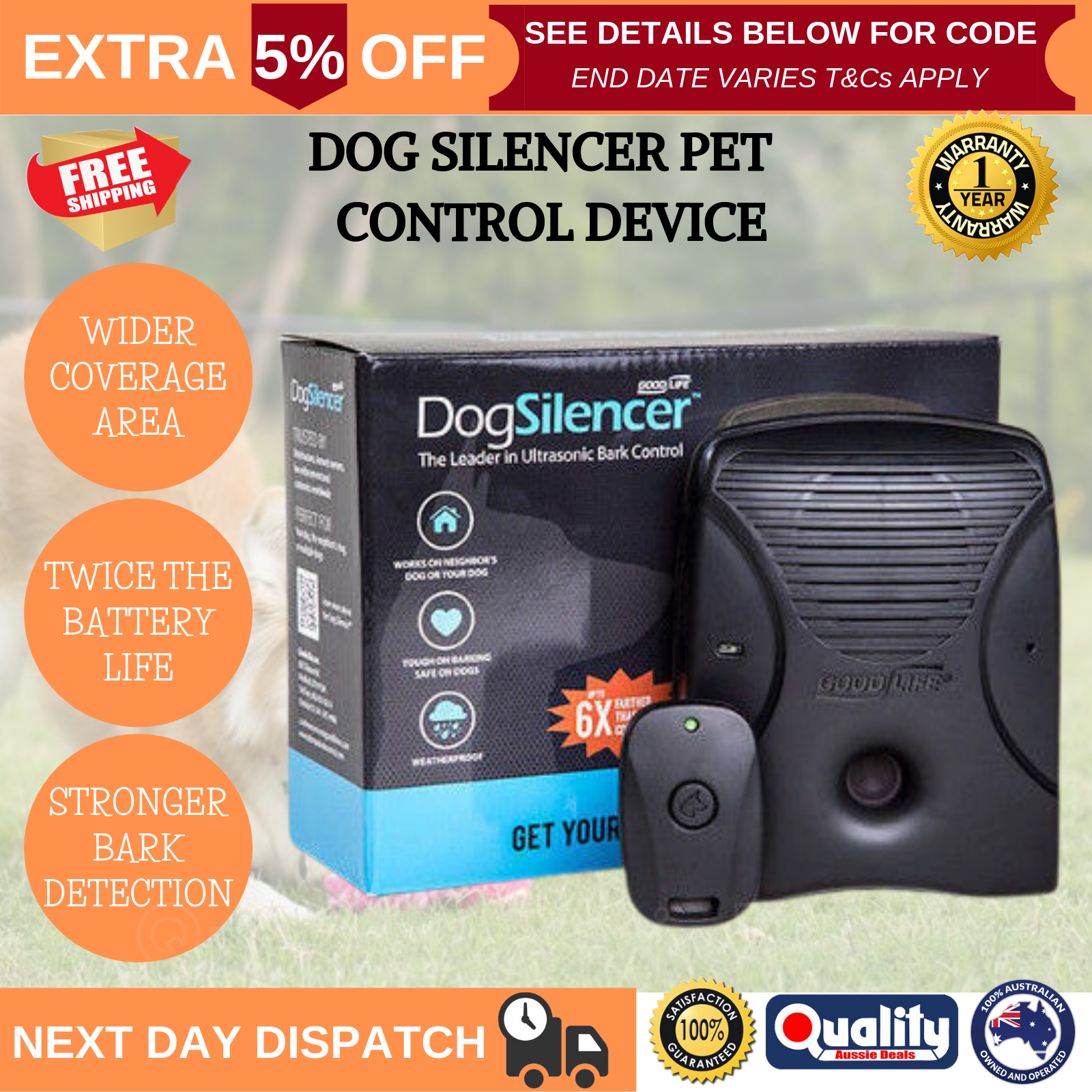 Stop Barking Dog Silencer Pet Control Ultrasonic Anti Bark Kit Training