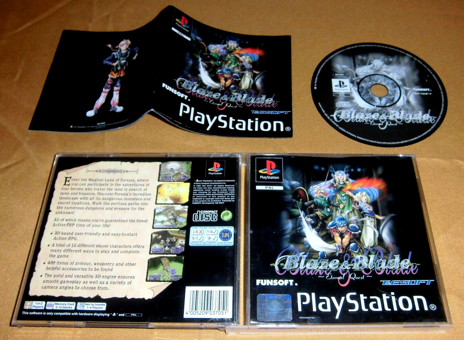 Playstation PS1 Blaze & Blade (Legend of Foresia) [PAL UK] CIB Boîte Notice *JRF