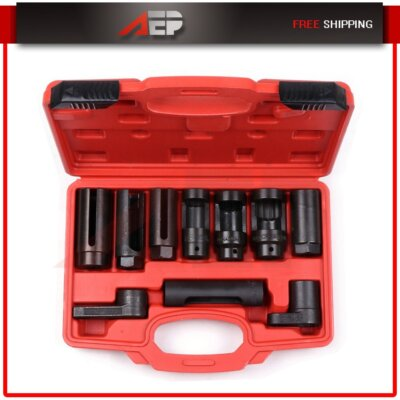 #ad Remove Oxygen Injector Sensor amp; Oil Pressure Sending Unit Diesel Socket Set 10Pc $31.78