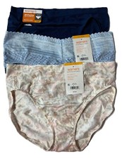 Lot/3 Warners Women's Panties Size 5 Hi-Cut, Hipster Bikini Combined Ret 35.5