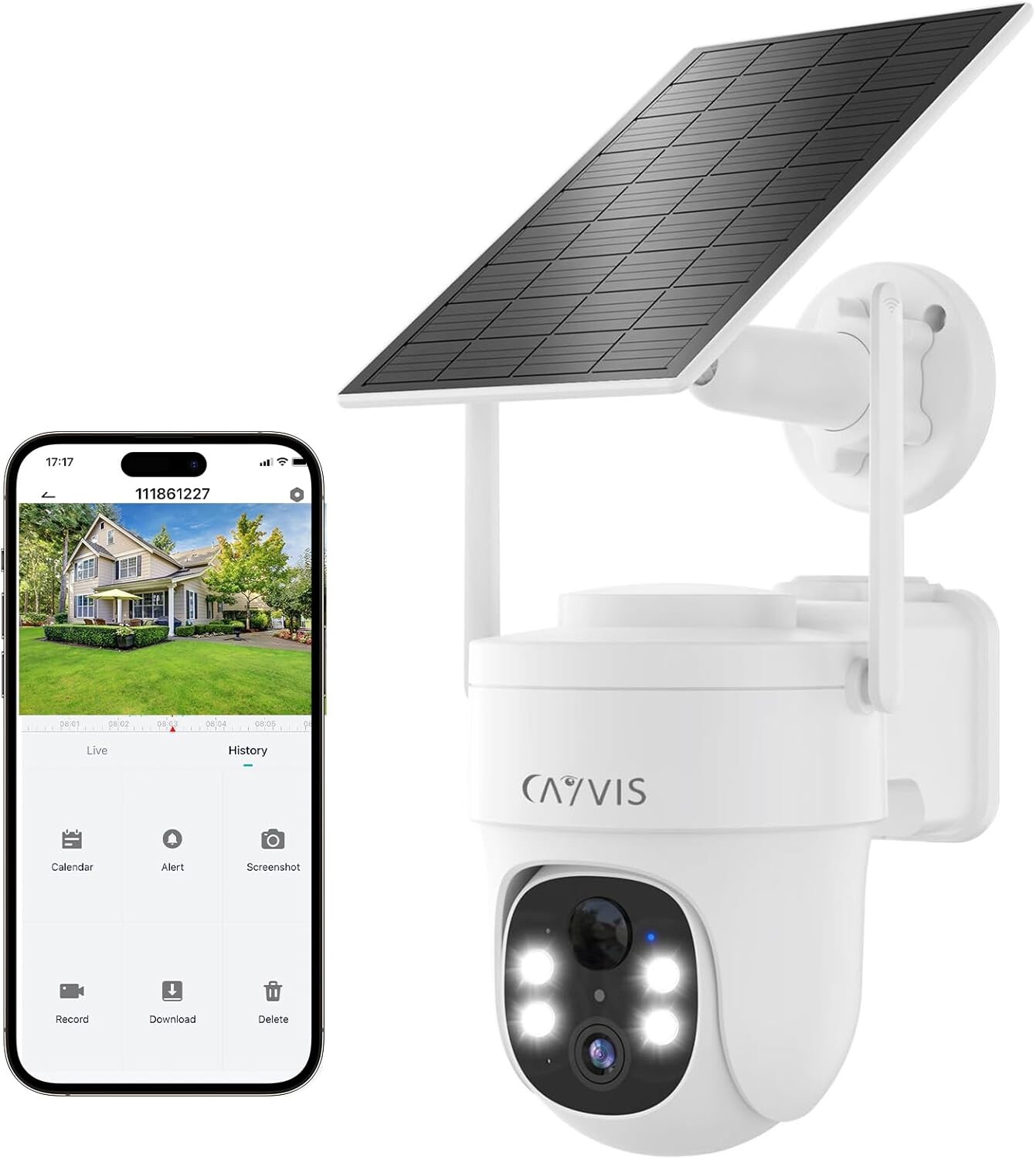 Kit Telecamera Wi-Fi Solare 3MP PTZ - Montaggio Facile e Senza Cavi