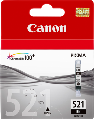 Canon 2933B001 CLI-521BK Original Patrone Schwarz FüR Pixma Ip3600/Ip4600-image