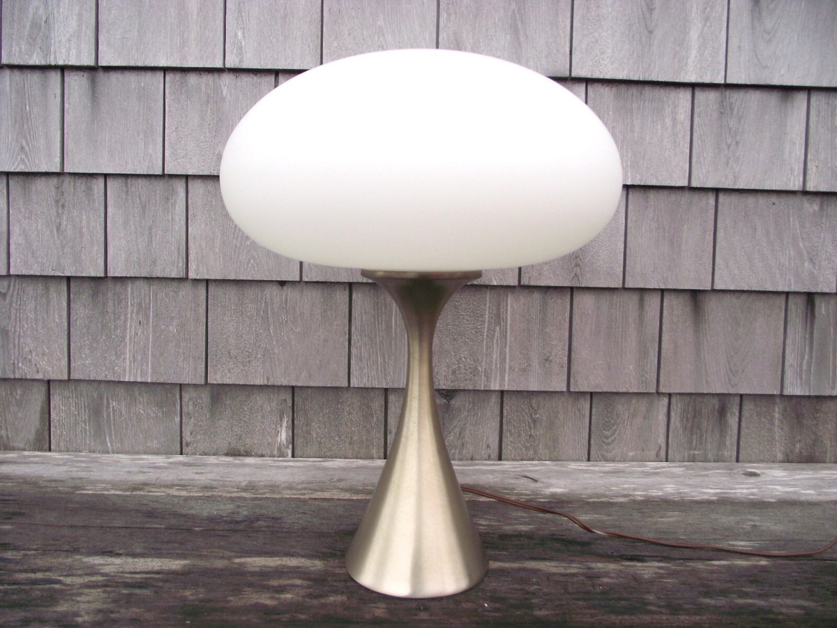 Laurel Mushroom Lamp ローレル マッシュルーム ライト ORIGINAL Mid Century Laurel Frosted Mushroom Table Lamp Chrome