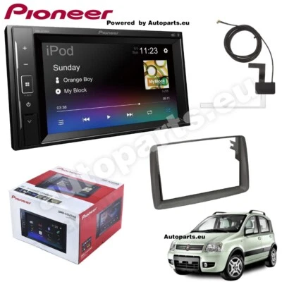 Kit Autoradio Pioneer DMH-A240DAB 2 DIN Bluetooth USB Pour Fiat Panda De 2003 - Photo 1/4
