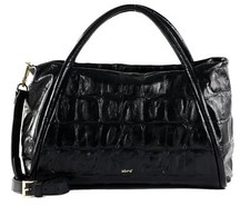 abro Leather Maxi Cocco Shopper Willow Handtasche Tasche Black