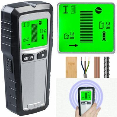 AGT 5in1-Multi-Detektor mit LCD-Display für Metall, Stromleitungen & Holz