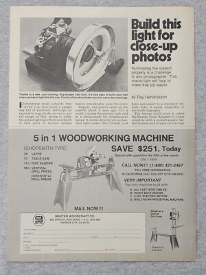 1981 Magazine Advertisement Page Master Woodcraft 5 In 1 Woodworking Machine Ad