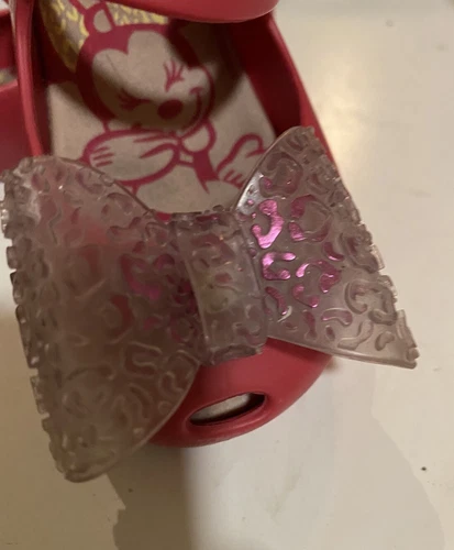 MINI MELISSA TODDLERS SIZE 3/EU 22-23 PINK - CLEAR BOW- STRAP-EUC - Picture 4 of 8