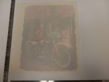 Vintage Original Bootleg Iron -On / Heat Transfer Chopper Motorcycle