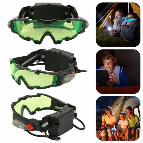 Adjustable LED Night Vision Goggles Kids Eyeshield Glasses Lights Dark