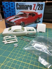 68 Chevy Camaro Z/28 HARD BODY Chrome  & Glass AMT 1:25 LBR Model Parts Slot Car
