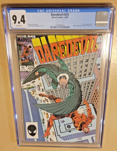 Daredevil # 225 CGC 9.4 1985 Marvel COMICS WHITE PAGES Vulture BORN AGAIN 225 WP