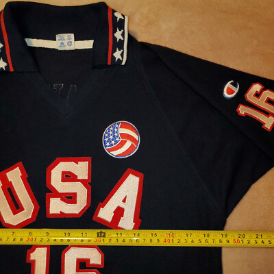 VINTAGE USA Volleyball Champion Blue Jersey #16 made in USA VERY