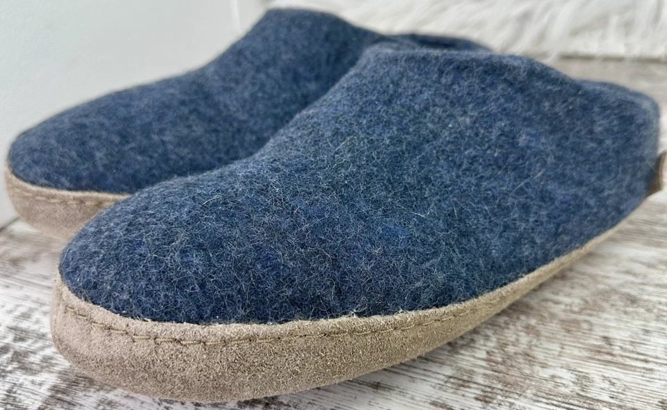 Zapatillas sin cordones Glerups B0100 suela de cuero de lana zapatos para mujer EU 42 (US 11) azul Foto 4 de 4