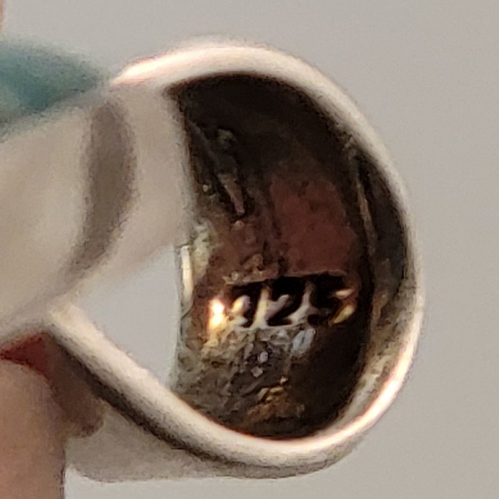 Sterling Amazonite Rounded Rectangle Pendant - image 5