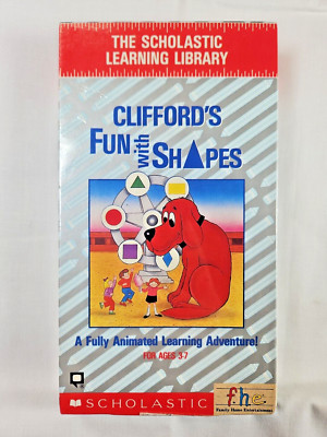 VHS Clifford's Fun with Shapes Scholastic Learning Library F.H.E. FACTORY SEALED