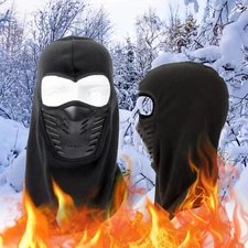 Men Ski Balaclava Full Face Mask Windproof Fleece Neck Warmer for Cold Weather