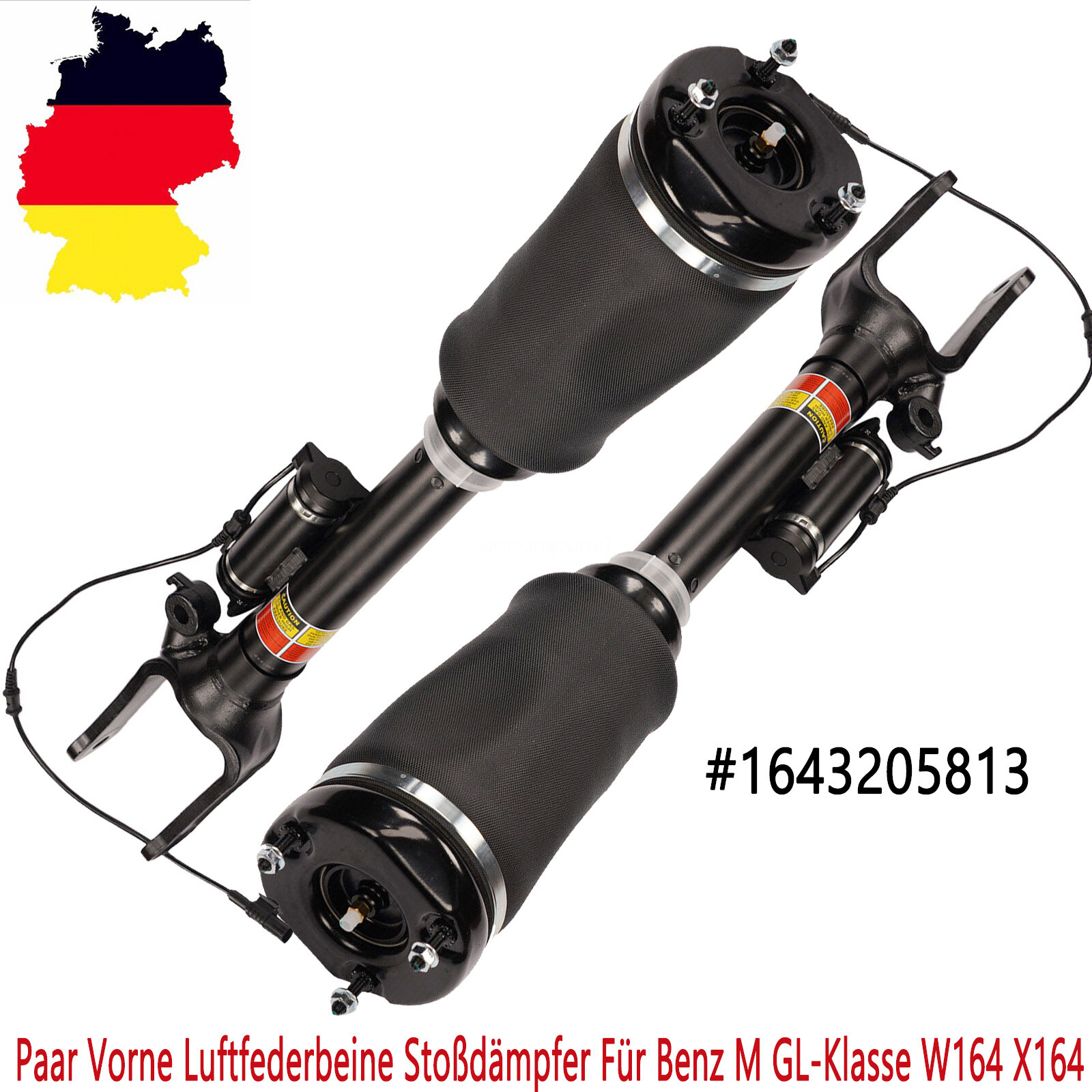 Par de amortiguadores delanteros de suspensión neumática 1643204313 para Benz Clase M GL W164 X164