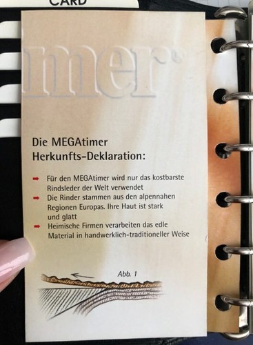 Megatimer Ringmappe Scot Passport, genarbtes Buffalo-Leder, schwarz - Picture 7 of 7