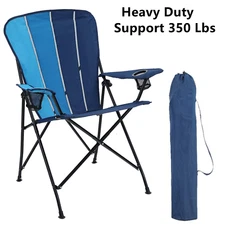 Outdoor Fishing Lightweight Chair Folding Camping Chair Heavy Duty Portable Blue