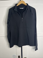 DSG Women's Run Grid 1/4 Zip Pullover Sweatshirt Pure Black Size XXL Polyester