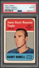 1967-68 Topps Hockey #119 Harry Howell Norris Trophy PSA 6 GH01
