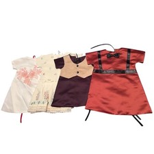Vintage Baby Doll Dress Collection 4pc Special Occasion Set fits 18  dolls