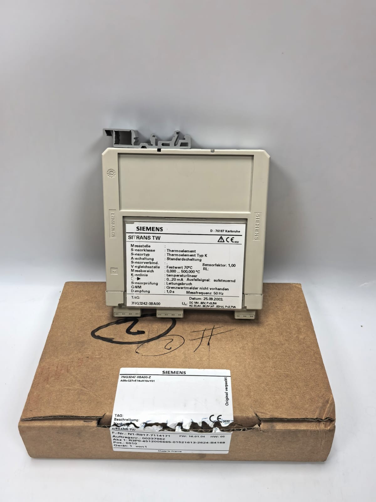 Siemens 7NG3242-0BA00 SIEMENS 7NG3242-0BA00 SITRANS TW UNIVERSAL TRANSMITTER FW.16.02.04 HW.05 10
