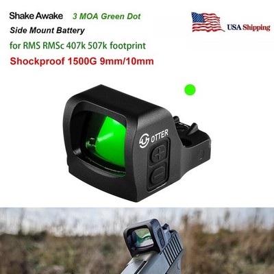 OTTER 3 MOA Green Dot Reflex Sight for RMSc Cut G43X MOS P365XL METE SFX Hellcat