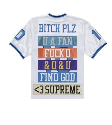 シャツ supreme26SSFindGod Football JarseyWhite Supreme Find God Football Jersey White Mesh Dazzle Embroidered