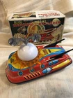 MERCURY EXPLORER MAGIC COLOR DOME ANANIADES GREEK TIN SPACE TOY BATTERY 60’s MIB