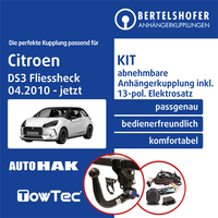 für Citroen DS3 Fliessheck 04.2010-Jetzt AHK Abn +13Pol Sp. E-Satz NEU TOP