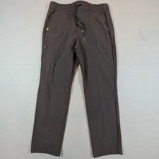 FIGS PRO Scrub Pants Womens Large Petite Black Drawstring Straight Leg