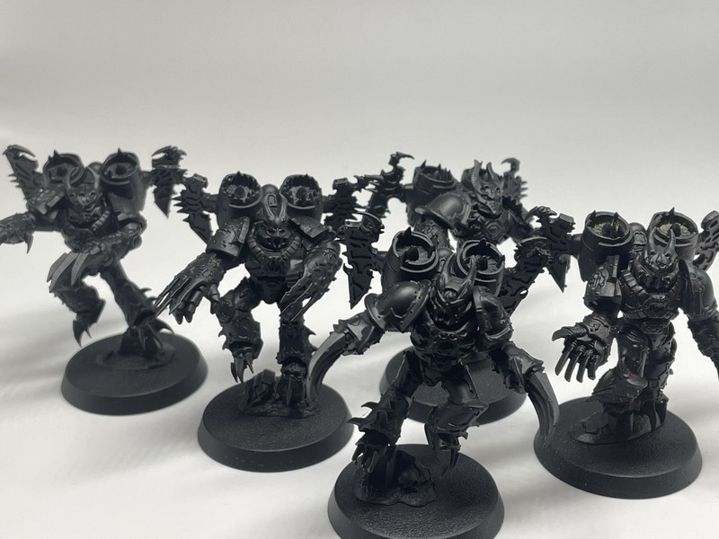 Warp Talons 5x Primed Black Chaos Space Marines Warhammer 40k