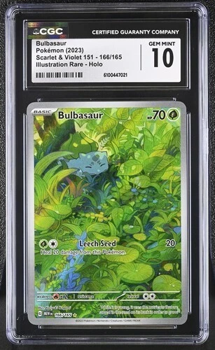 CGC 10 Gem Mint Bulbasaur 166/165 Sv: Scarlet & Violet 151 Holo