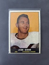 Jimmy Orr 1961 Topps Rookie Card #108 Pittsburgh Steelers. rookie card picture
