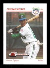 1991 Line Drive AAA Denver Zephyrs 128 Esteban Beltre BXCP30