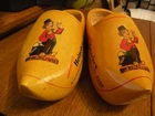 2 Vintage Heineken Beer Wood Carved Clog Shoes Barware Display Decor Sign