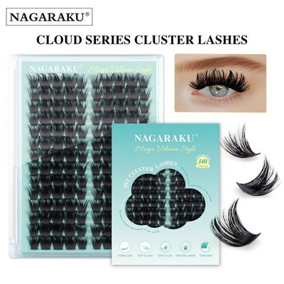 NAGARAKU Cloud Series Kleberfreie Wimpern DIY Selbstklebend Natural Lashes Light