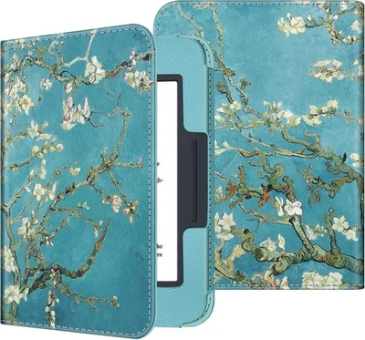 Fintie Case for Nook GlowLight 3, Slim Fit Premium Vegan Leather blossom
