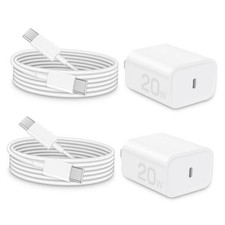 i Phone 17 16 15 Charger Fast Charging - 20W PD Fast Charger Block with White