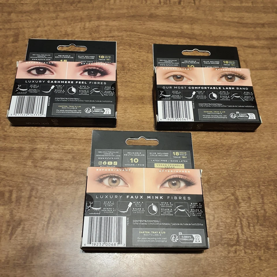 Eylure Luxe Faux Mink False Eyelashes - 3 Packs - Image 2 of 4