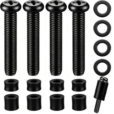 M8 Screws for Samsung TV M8x45mm, Pitch 1.25mm M8-45mm, Matte Black