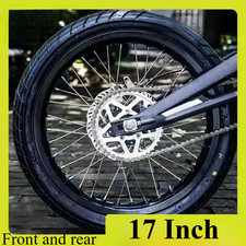 Front and rear 17-inch Supermoto wheel set fo...