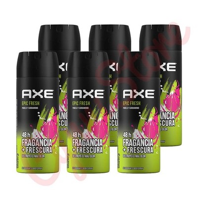 (6 Pack) Axe Epic Fresh 48 HR Fresh Deodorant Body Spray, 150ml (5.07oz)