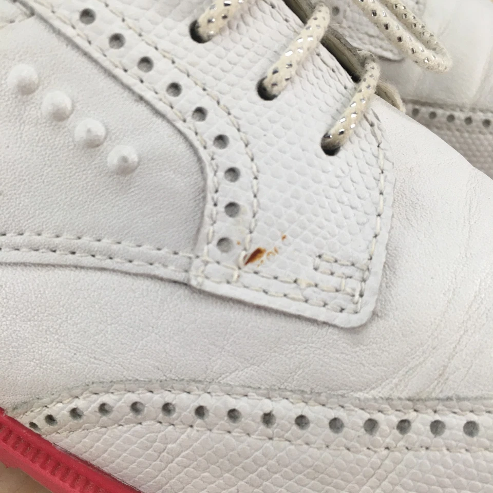 ECCO Shoes Womens 40 Classic Hybrid Spikeless Golf Brogue Oxford White Leather - Image 4 of 4