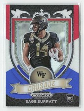 2021 Prizm Draft Picks Collegiate Sage Surratt Red White & Blue #177 Crusade RC
